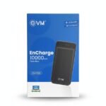 EVM EnCharge 10000mAh Power Bank (12W, Dual USB, Type-C Input) – Black